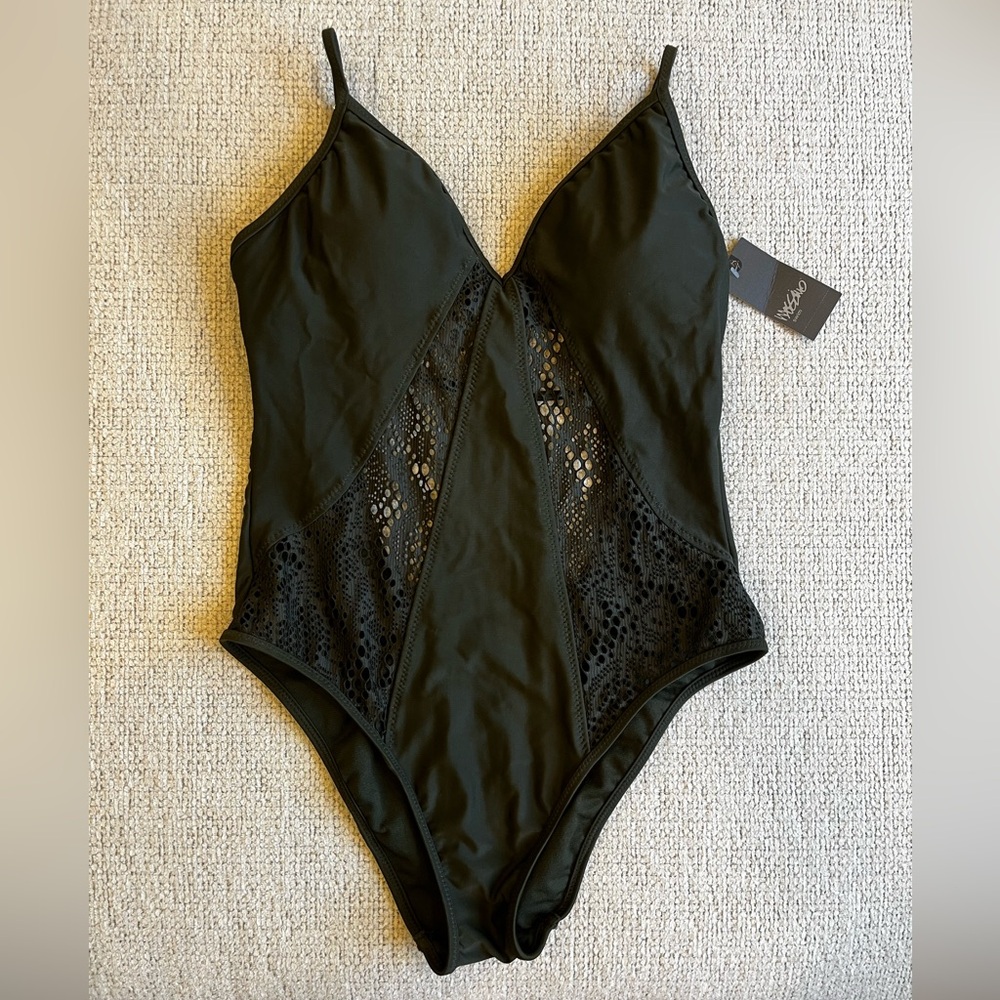 Mossimo Swim One Piece Swimsuit NWT Green Size Medium